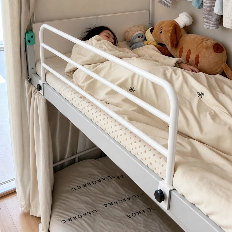 Faltbares Netz-unterlegtes Klemmen-Kinderbett-Sicherheitsgeländer mit gepolstertem Panel