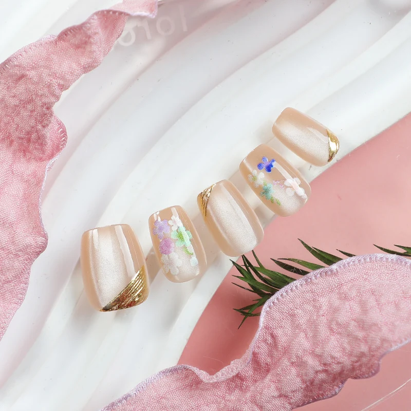 Premium Floral Nail Art Press-On Kollektion