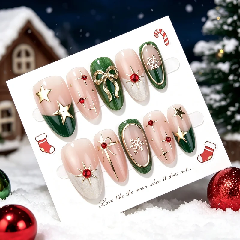 Urlaubs-Themen Glamouröse Press-On Nagelkunst Set