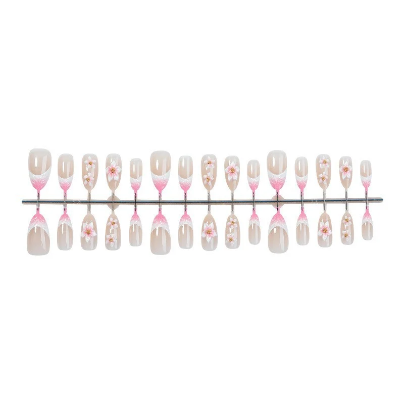 Blumenmuster Press-On Nail Set