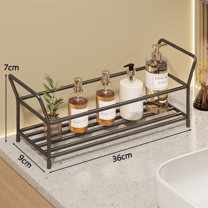 Multi-Ebenen Drahtgitter Arbeitsplattenorganizer mit schrägem Rahmen und belüfteten Mesh-Regalen