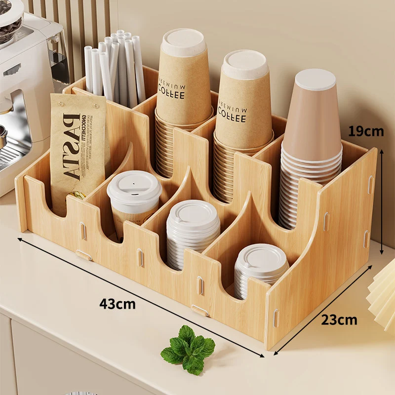Mehrstufiger Küchenarbeitsplatz Kaffee-Station Organizer mit modularen Trennwänden