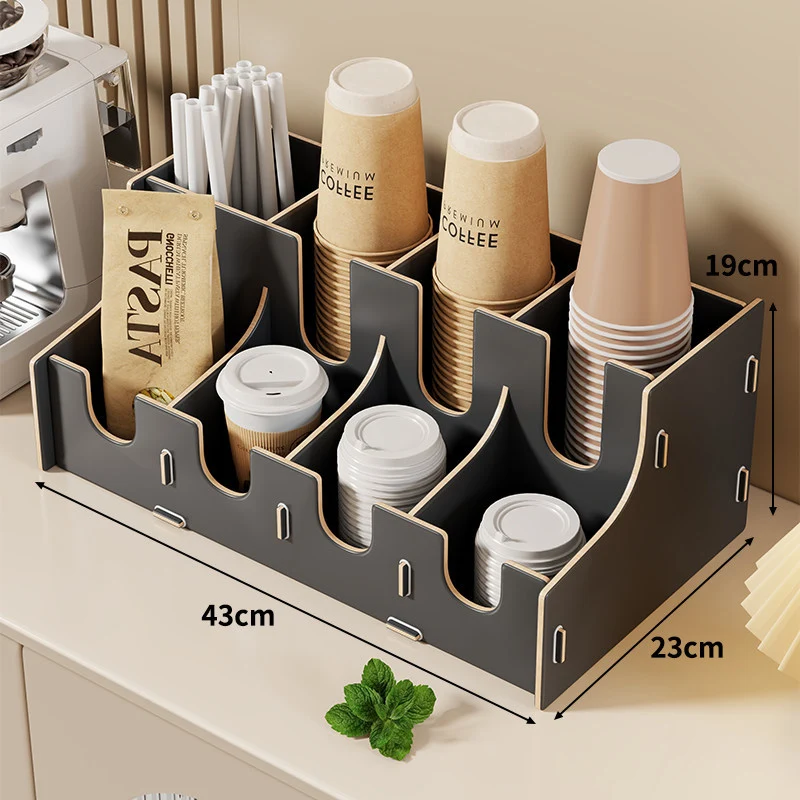 Mehrstufiger Küchenarbeitsplatz Kaffee-Station Organizer mit modularen Trennwänden