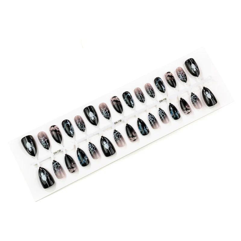 Halloween-Themen Spider und Fledermaus Press-On Nagelset