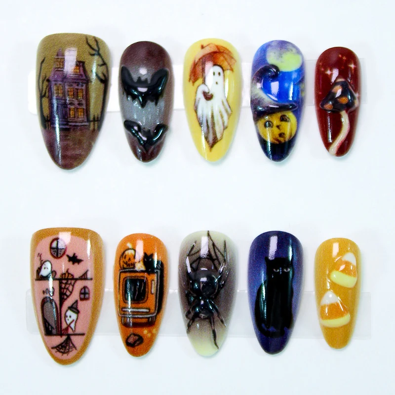 Themen Halloween Dekorative Press-On Nagelset