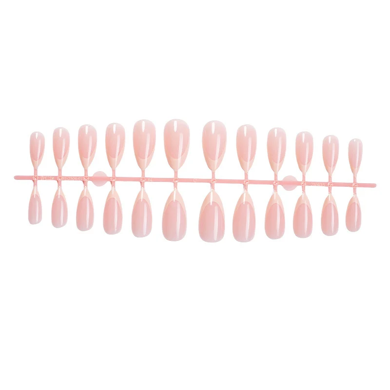 Natürliche French Tip Press-On Nägel