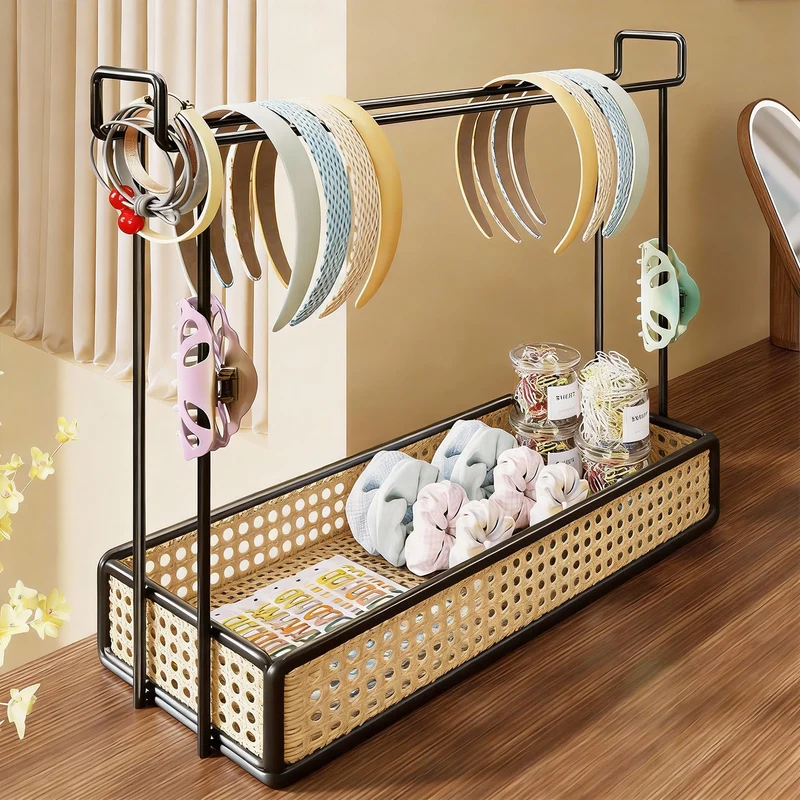 Haarband und Haarschmuck Organizer Ständer mit Mesh-Aufbewahrungsschale