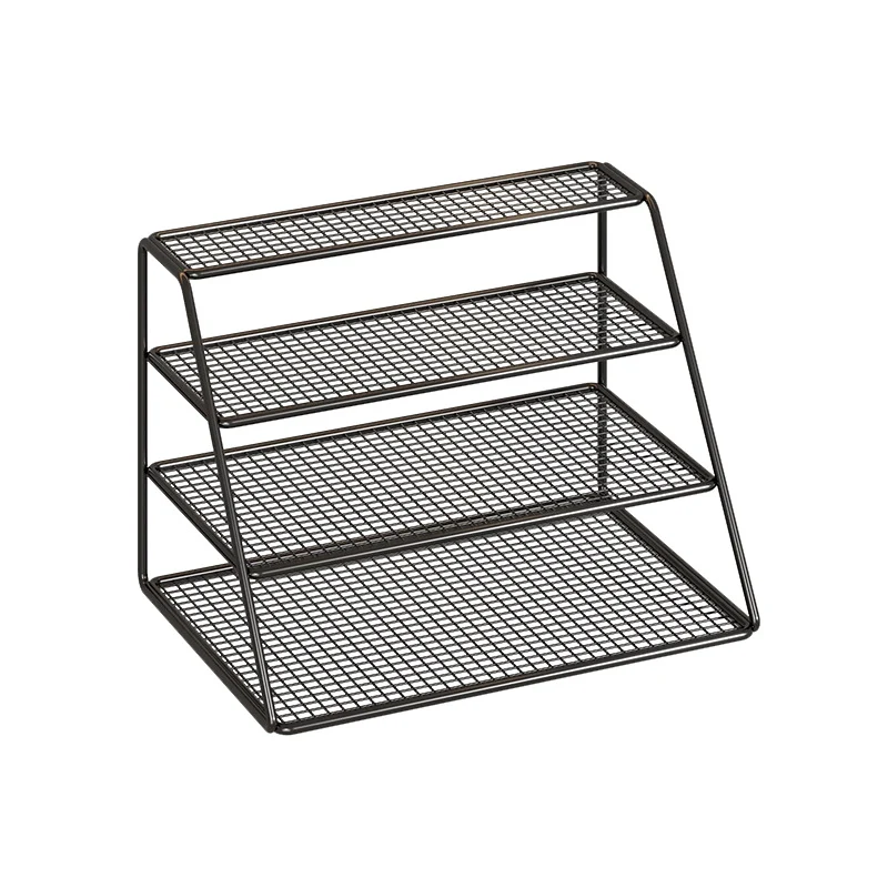 Vierstufiger Mesh-Küchenarbeitsplatten-Organizer-Rack