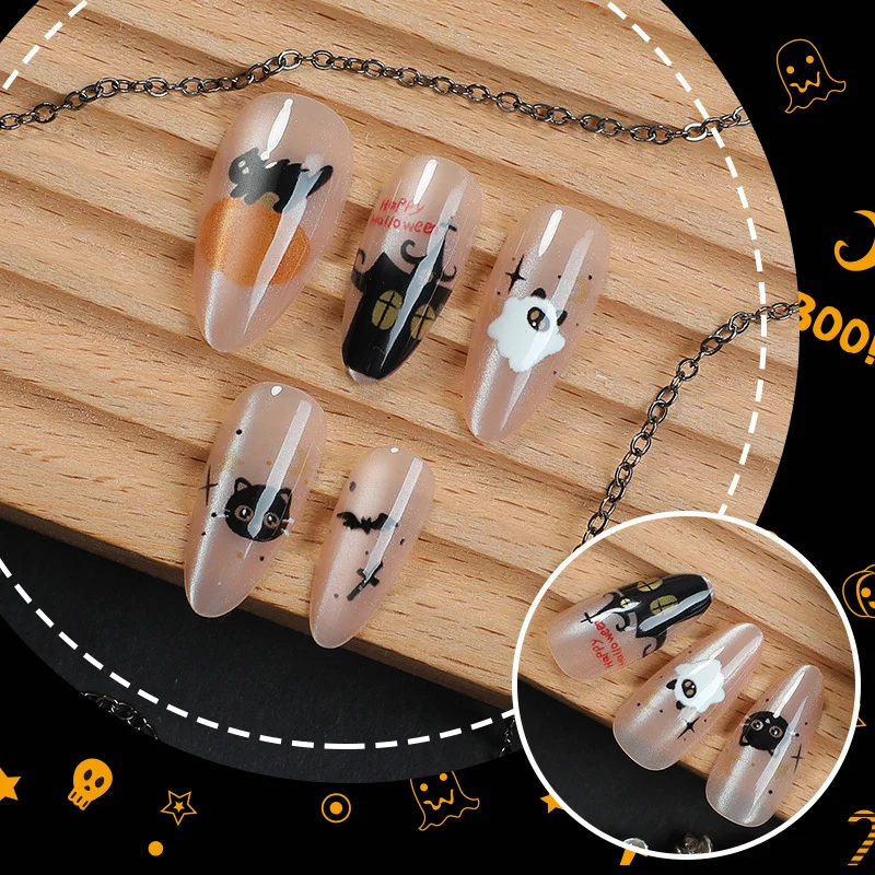Halloween-Themen Nagelkunst Press-On Kollektion