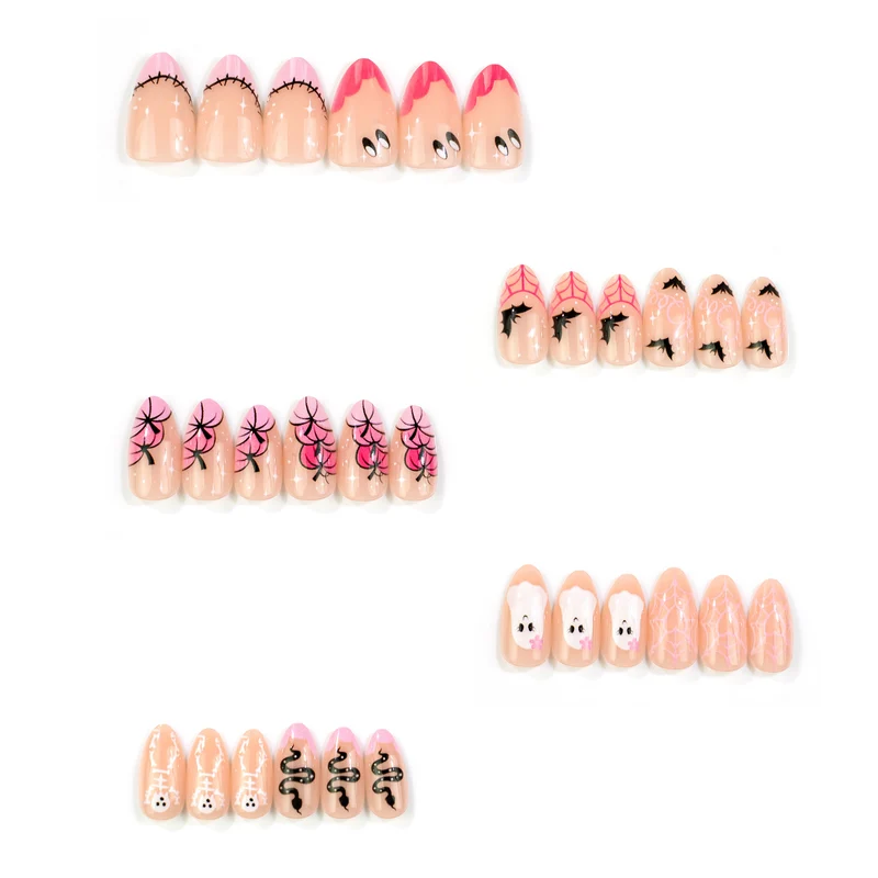 Halloween-Themen Manuelle Press-On Nagelset