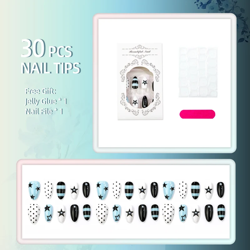 Sternen Design Press-On Nagelkunst Set