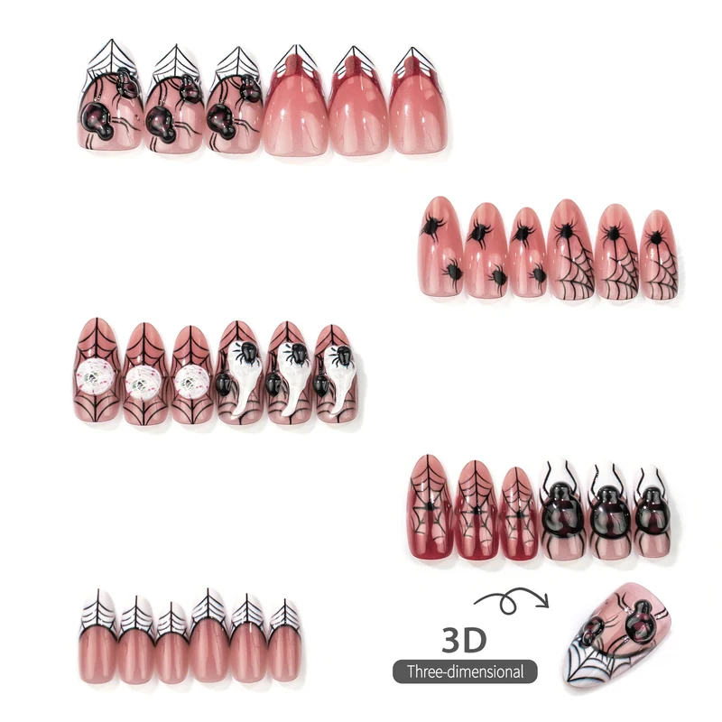 Spooky Halloween-Themen Press-On Nagelset