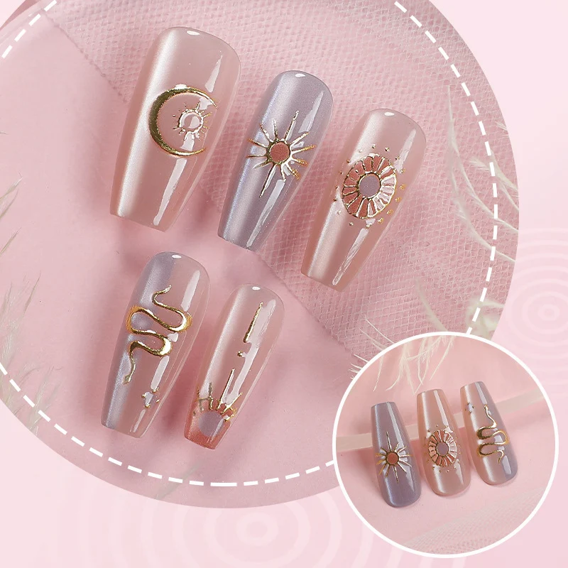 Elegantes Celestial Press-On Nagelkunst Set