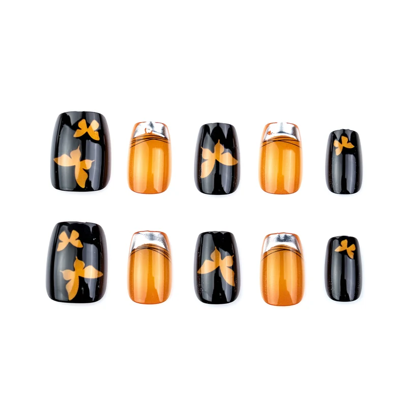 Elegante Schmetterling-inspirierte Press-on-Nagelkollektion