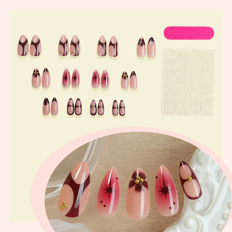 Elegante Künstlerische Press-On Nagelkollektion