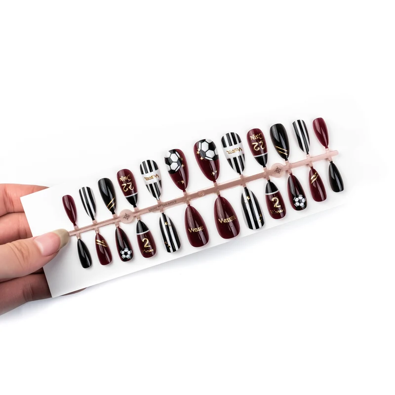 Fußball-Themen Press-On Nagelkunst Set