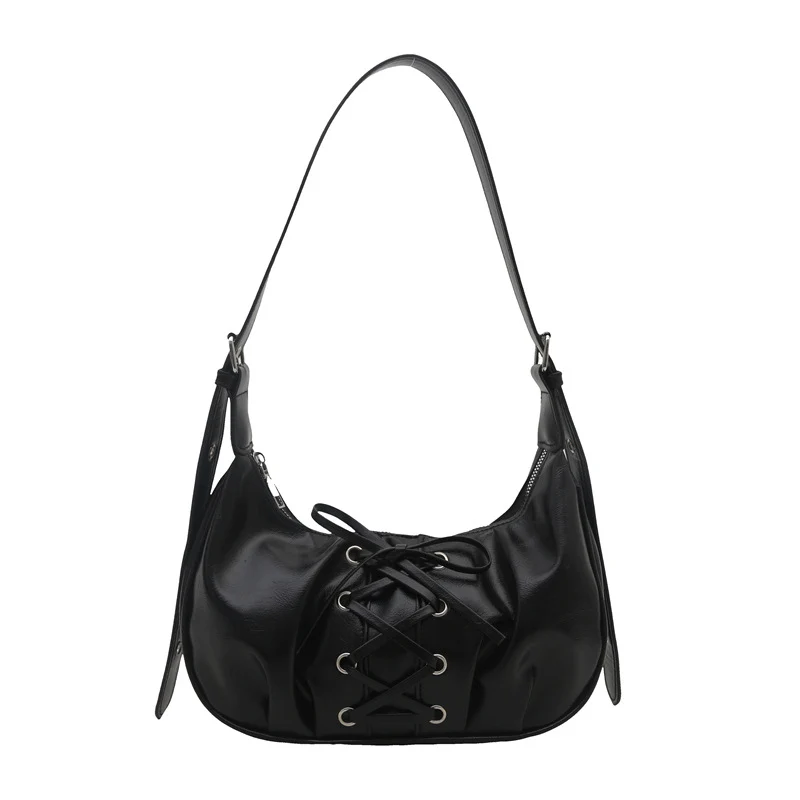 Stylische Schnür-Schultertasche
