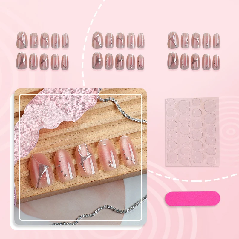 Elegantes Press-On-Nagelset mit hochwertigem Design