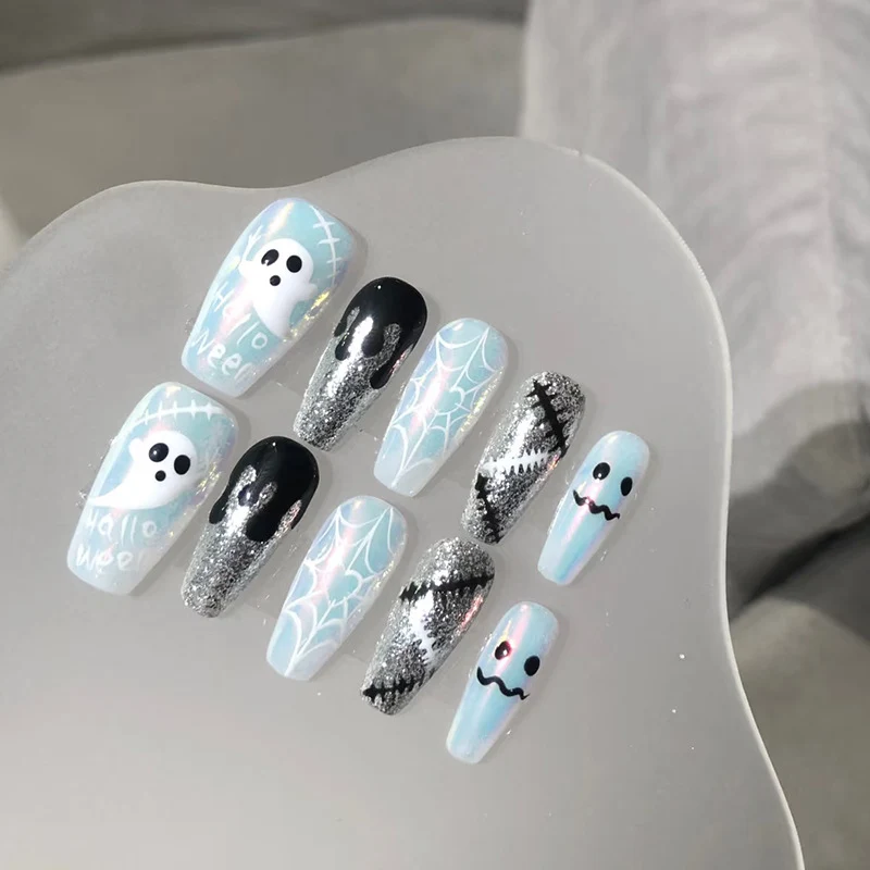 Halloween-Themed Künstlerische Press-On Nagel Kollektion