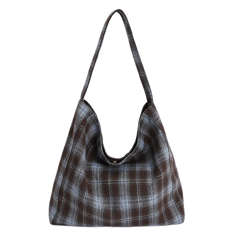 Lässige Karierte Schultertasche