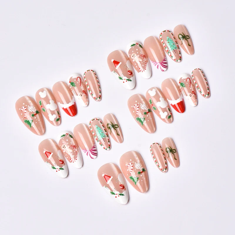 Festliche saisonale Press-On Nagelset