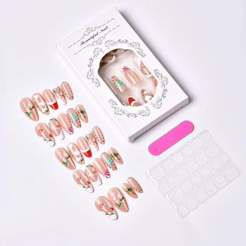 Festliche saisonale Press-On Nagelset