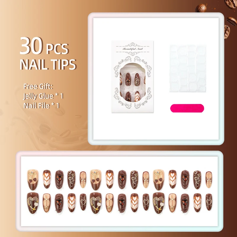 Elegantes Press-On-Nagel-Set