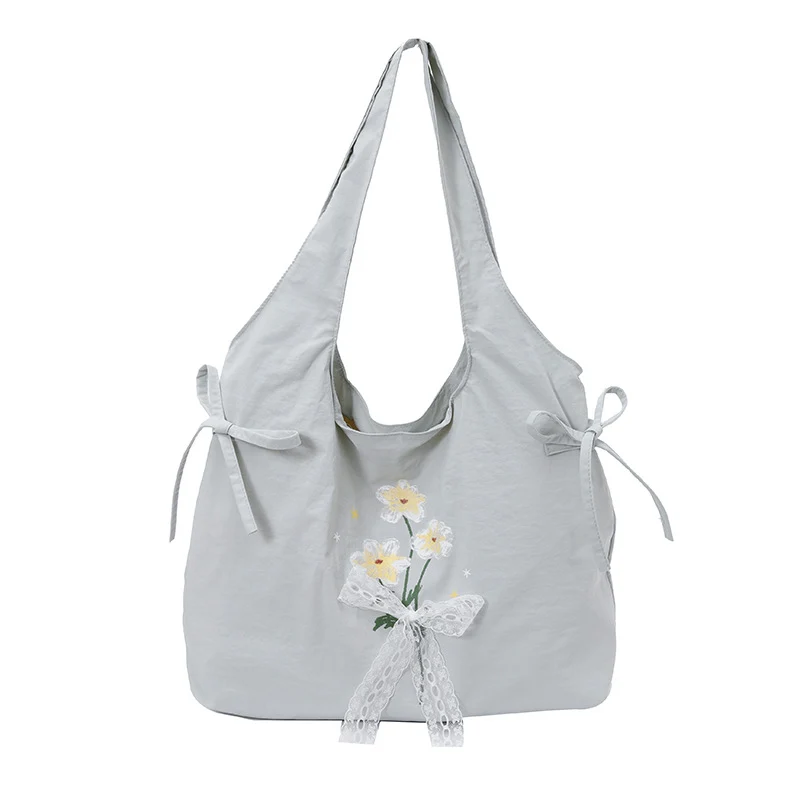 Blumenbestickte Schulter-Tote-Bag