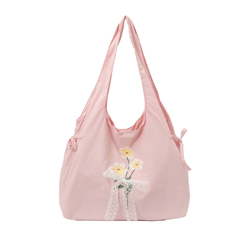 Blumenbestickte Schulter-Tote-Bag