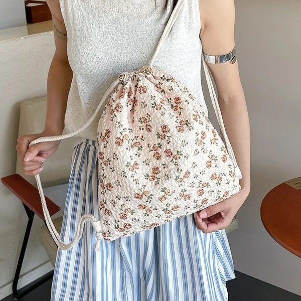 Blumen-Schnur-Rucksack