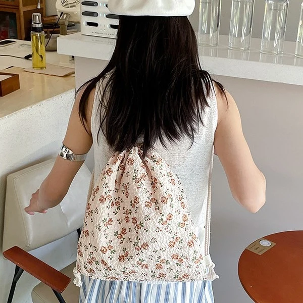 Blumen-Schnur-Rucksack