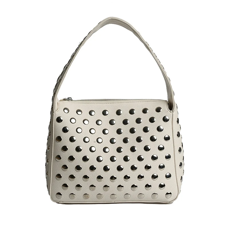 Nieten Kunstleder Handtasche
