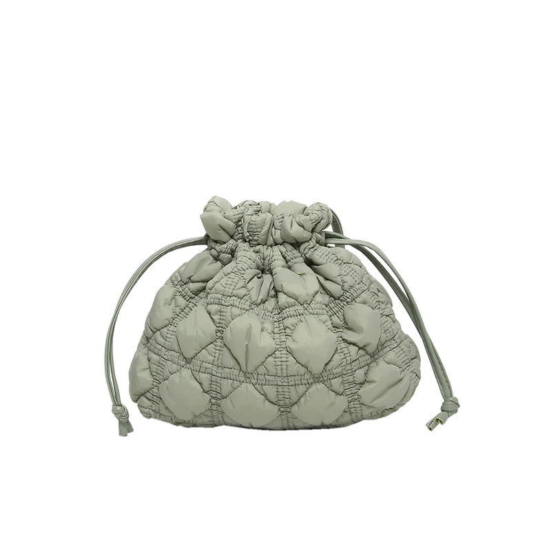 Gepolsterte Kordelzug-Handtasche