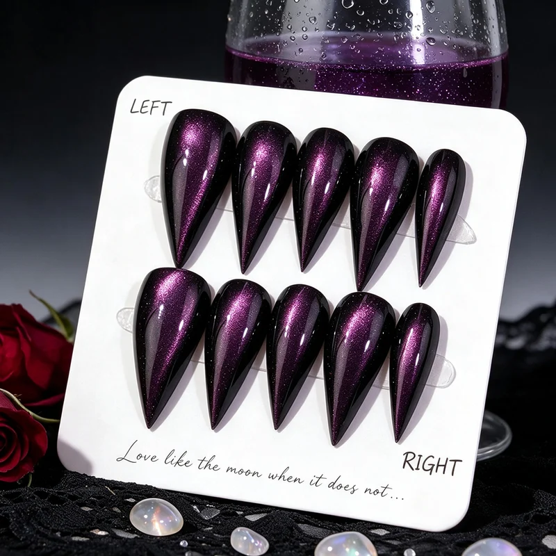 Glamorous Cat-Eye Press-On Nails