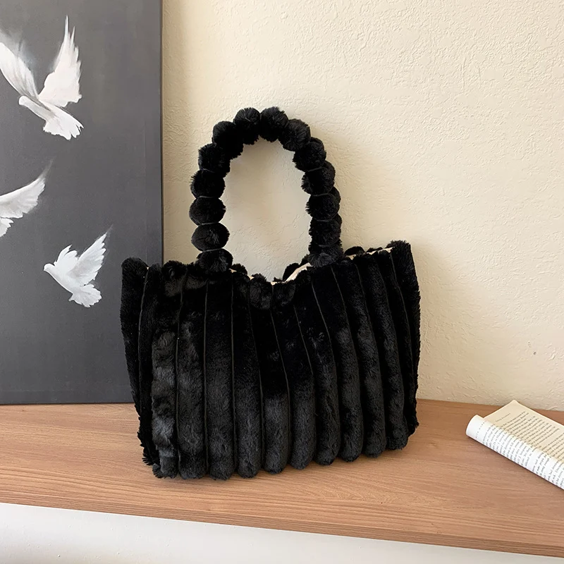 Plüsch Texturierte Handtasche