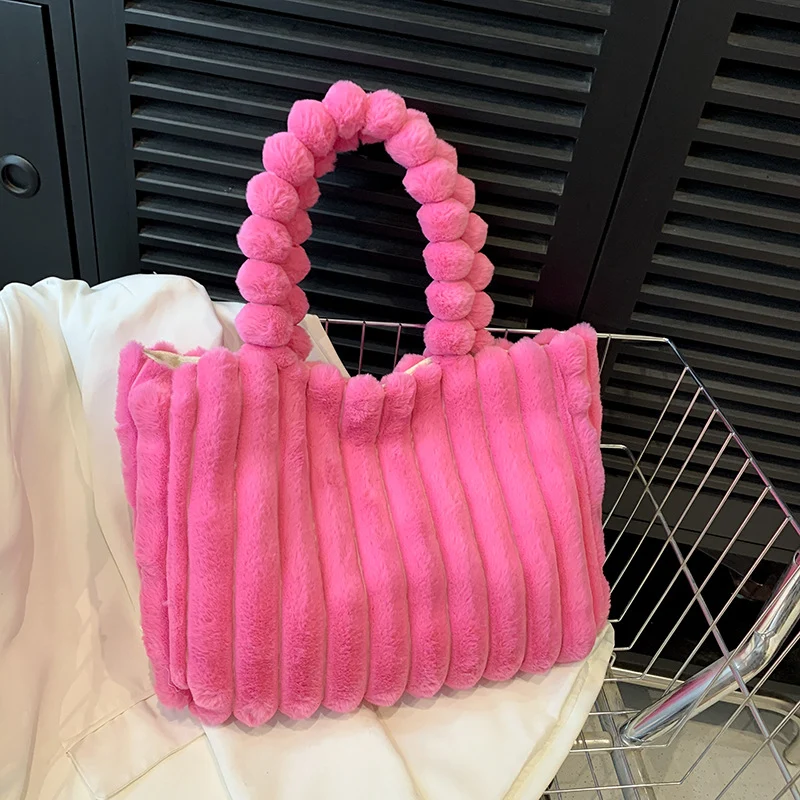 Plüsch Texturierte Handtasche
