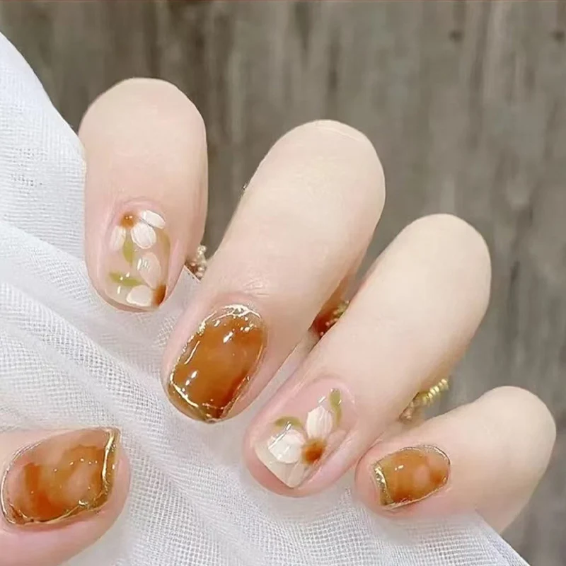 Elegantes Glitter-Akzent Press-On Nagelset