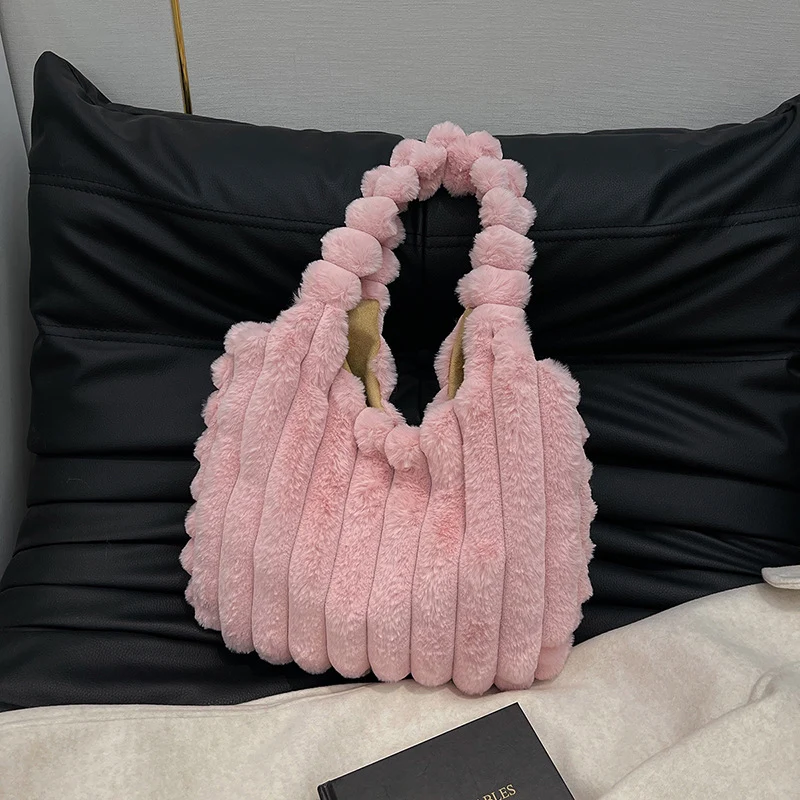 Plüsch Übergroße Schultertasche
