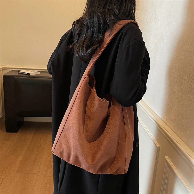 Weiches Wildleder Hobo Tote Bag