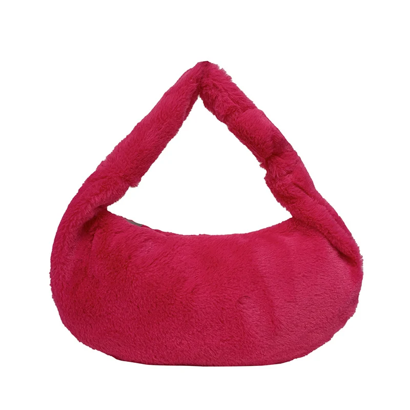 Weiche Plüsch Alltags-Handtasche