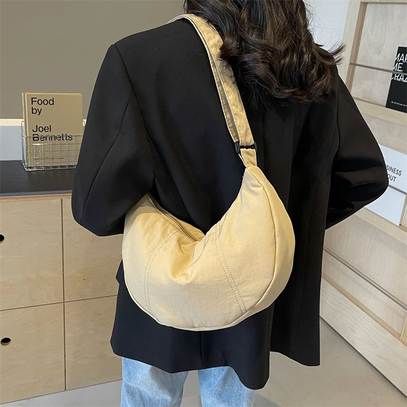 Weiches Stoff Hobo Schultertasche