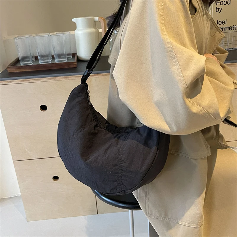 Weiches Stoff Hobo Schultertasche
