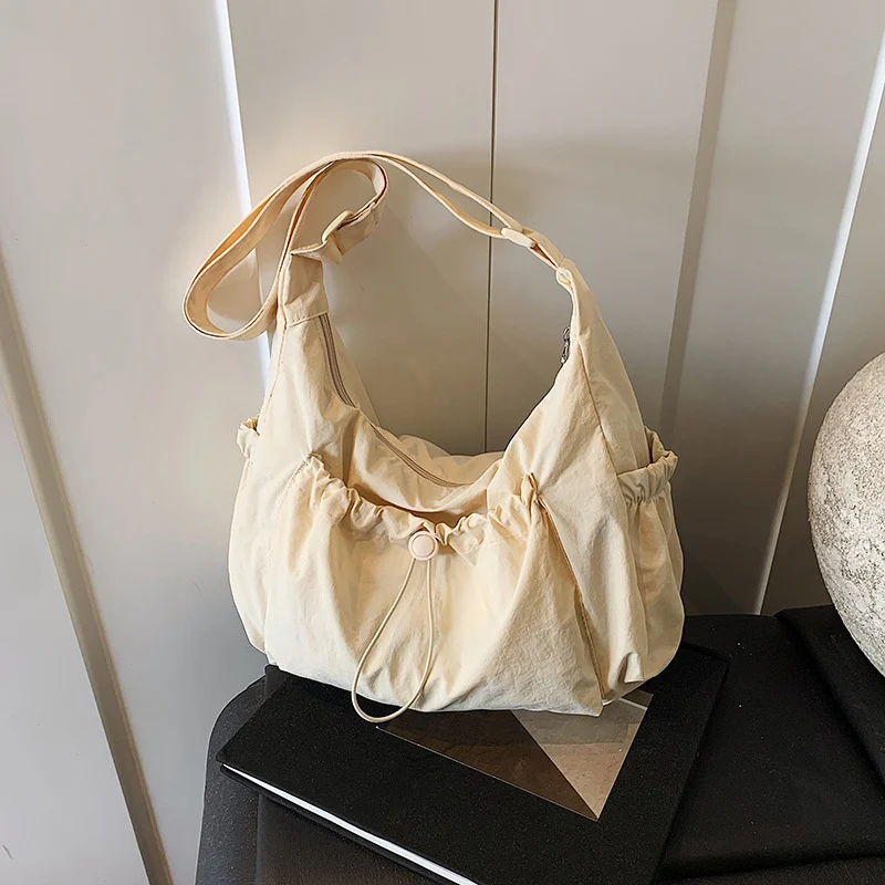 Weiche Stoff Freizeit Schultertasche