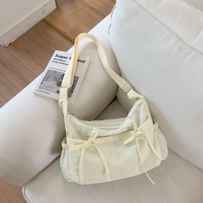 Weiche Stoff Freizeit Schultertasche