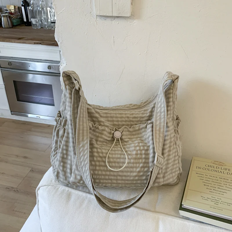 Weiche Stoff Freizeit Schultertasche