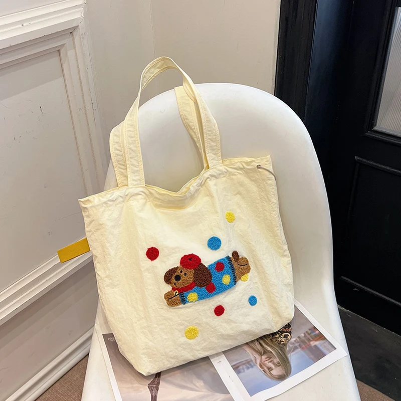 Süße Cartoon-Themen Kordelzug-Tote Tasche