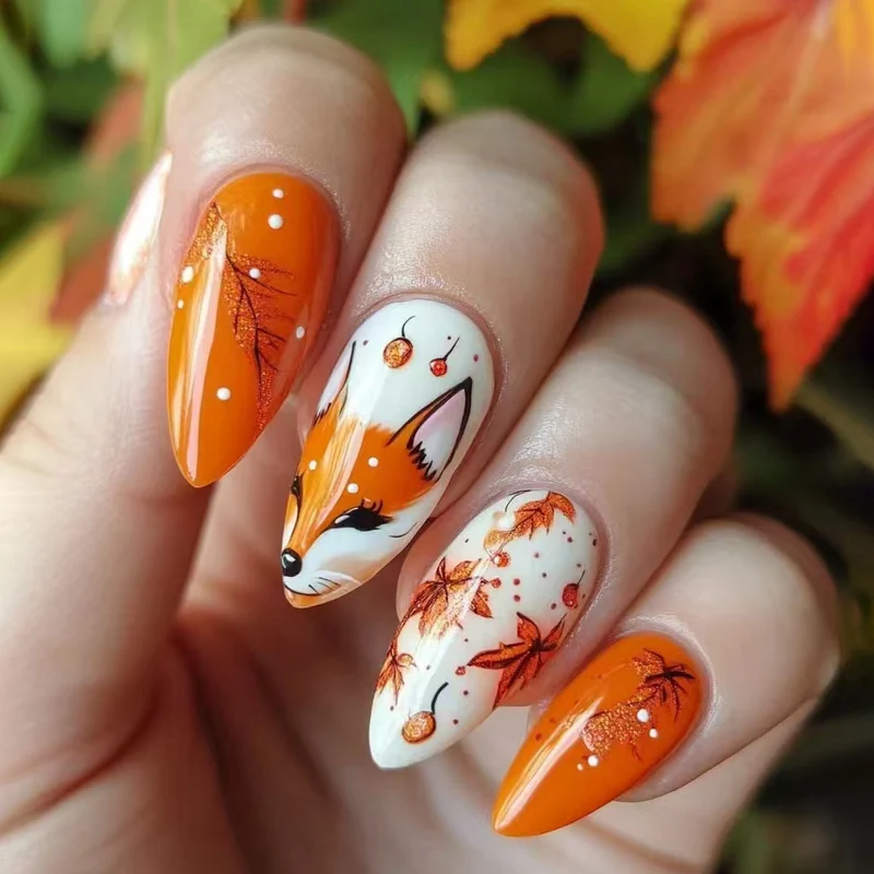 Fuchs-Themen Künstlerische Nagelkunst