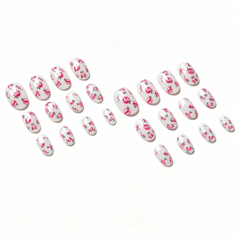 Floral Rose Design Nagelkunst