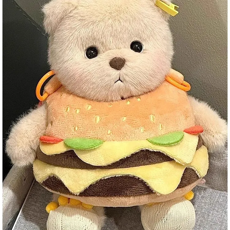 Plüsch-Burger-Themen-Teddy-Bär