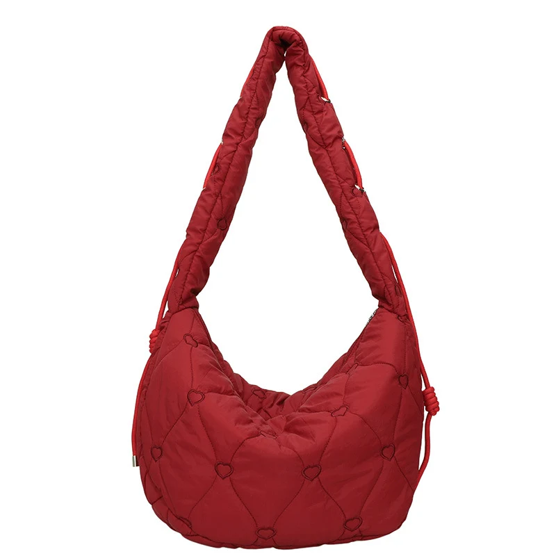 Gep quiltete Herzmuster Handtasche
